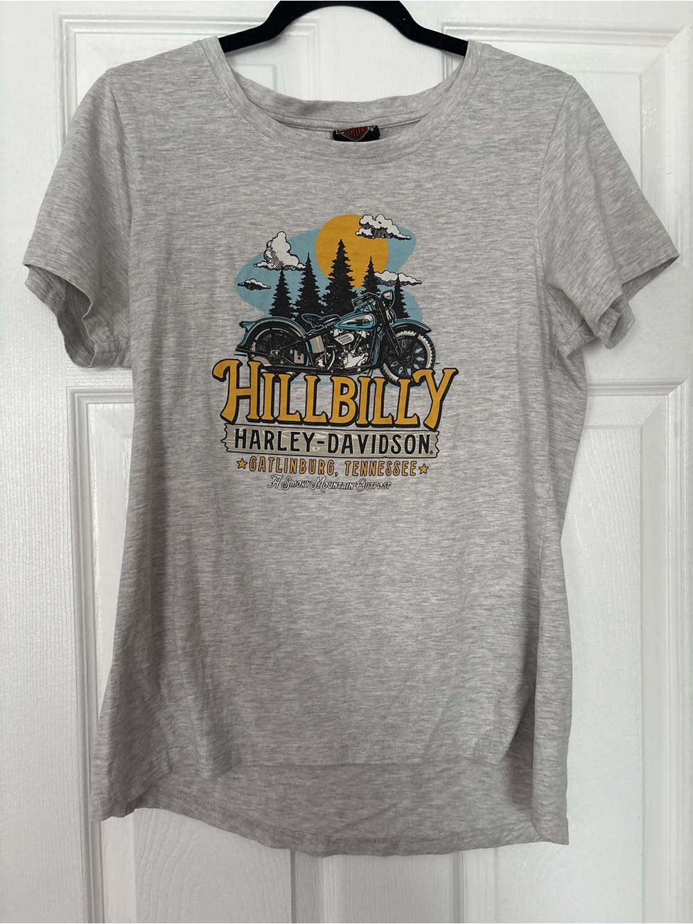 Harley Davidson Hillbilly Gatlinburg TN Graphic Tee Womens M